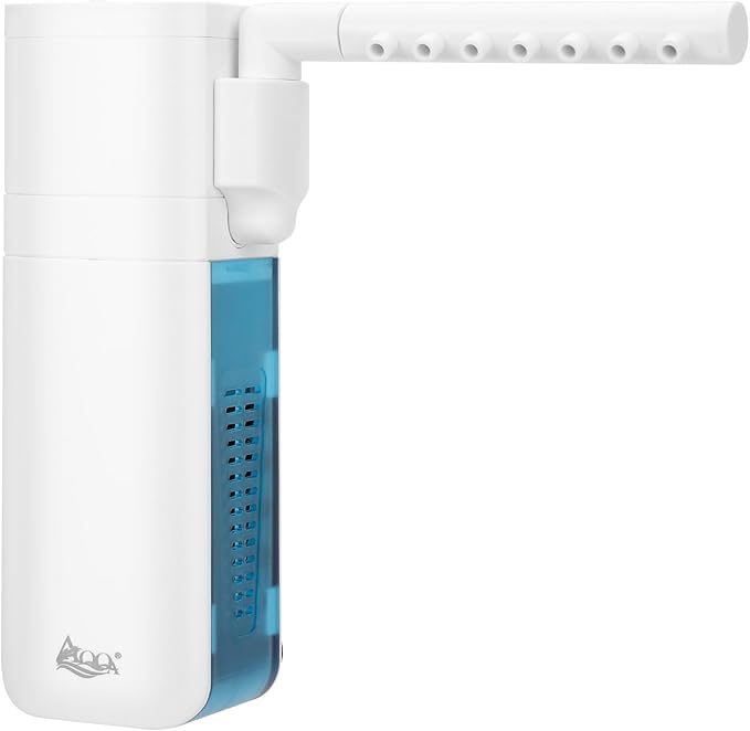 AQQA Aquarium Filter for 20-40 Gallon Fish Tank Whisper Filters in-Tank Submersible Filter 158GPH with Mechanical and Bio Filtration for Crystal Clear Tank(7W for 20-40 Gal Tank)