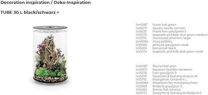 biOrb Bonsai Ball, Colorful and Durable Aquarium Decorations, Black