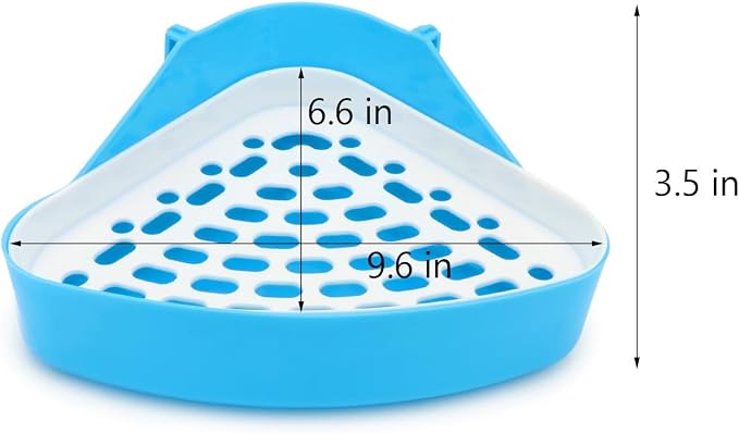 Hypeety Pet Toilet Small Animal Litter Tray Corner for Hamster Guinea Pig Ferret Gerbil Chinchilla Pet Small Rat Toilet (Blue)