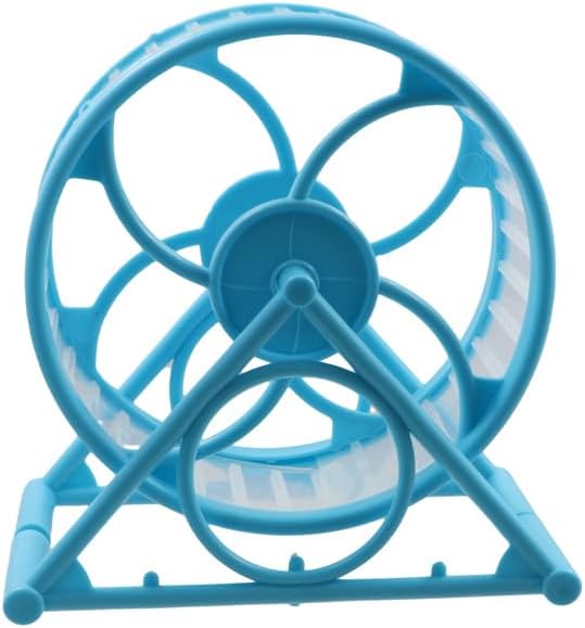 Hamster Wheel Sports Running Ball, Plastic Hamster Exercise Round Wheel, Small Animals Jogging Silent Spinner, Pet Rotatory Toy Accessories (Blue)