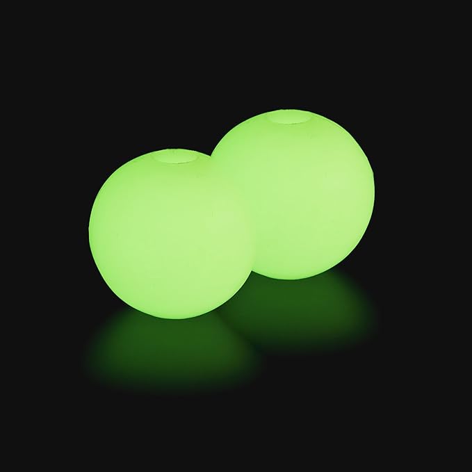 Harry Barker Glow-in-the-Dark Rubber Dog Fetch Balls, High-Bounce Interactive Toy with Safety Air Vent, 2.5 Inch, Launcher-Compatible