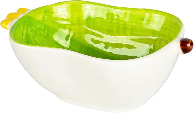 Small Ceramic Hamster Water Bowl Guinea Pig Food Bowl Cute Ferret Rat Chinchilla Rabbit Feeding Dish Young Animal Feeder (Green)