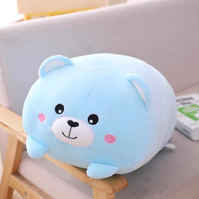 Bear Plush Stuffed Animal Toy Cylindrical Hugging Pillow Gifts for Kids Birthday, Valentine, Christmas, 8inch