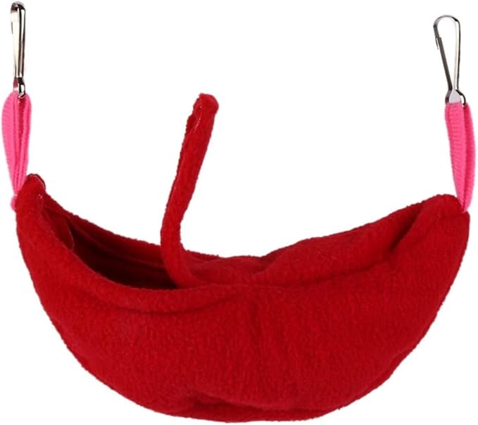 Small Animal Hanging Hammock Soft Bed Hammock Toy for Parrot Hamster Hideout Cage Swinging House Cute Fruit Shape