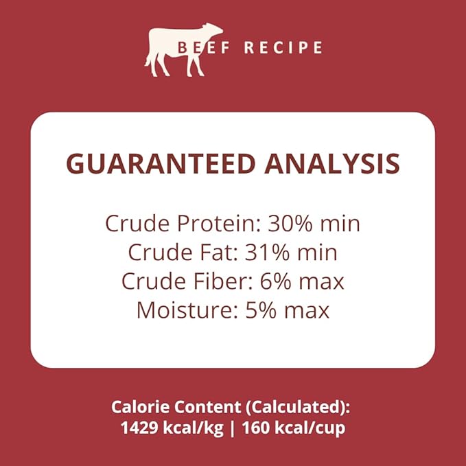 Steve's Real Food Freeze-Dried Raw Nuggets - Beef Recipe - Raw Pet Food for Dogs - 20 oz