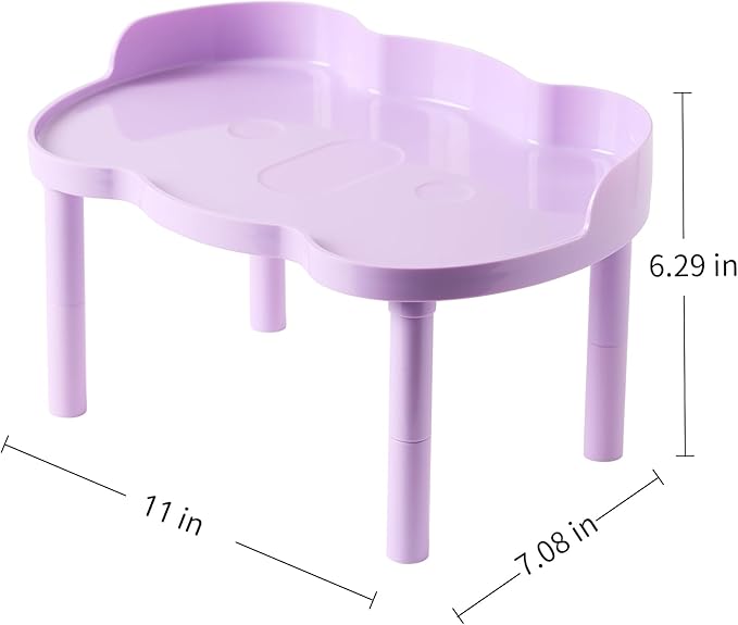 Hamster Play Color Plastic Platform Waterproof for Exercise Wheel Food Bowl Water Bottle and Other Cage Accessories (Cream White, 6.3" Height)