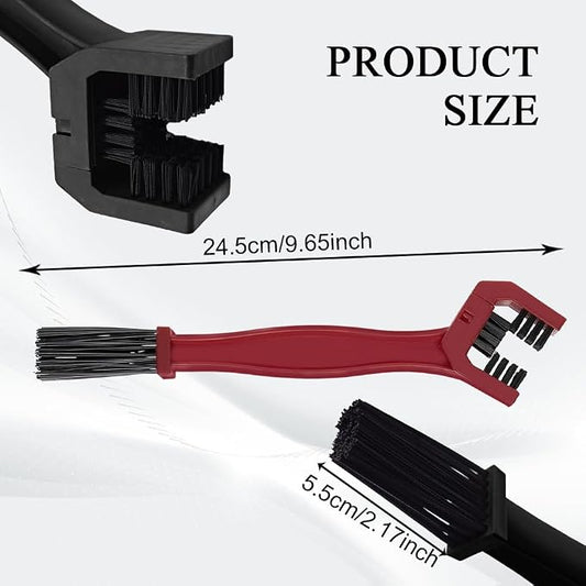 2 PCS Bike or Motorcycle Chain Washer, Motorcycle Chain Cleaning Kit, Motorbike Gear Dirt Stain Cleaning Brush, Bicycle Washer Cleaner Brush Tool for Bicycle Mountain Bike (Red+Black, 2PCS)