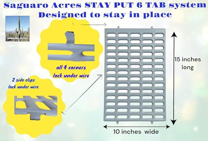Saguaro Acres Rabbit and Small Animal Cage Resting Mat for Wire Floored Cages (Grey)