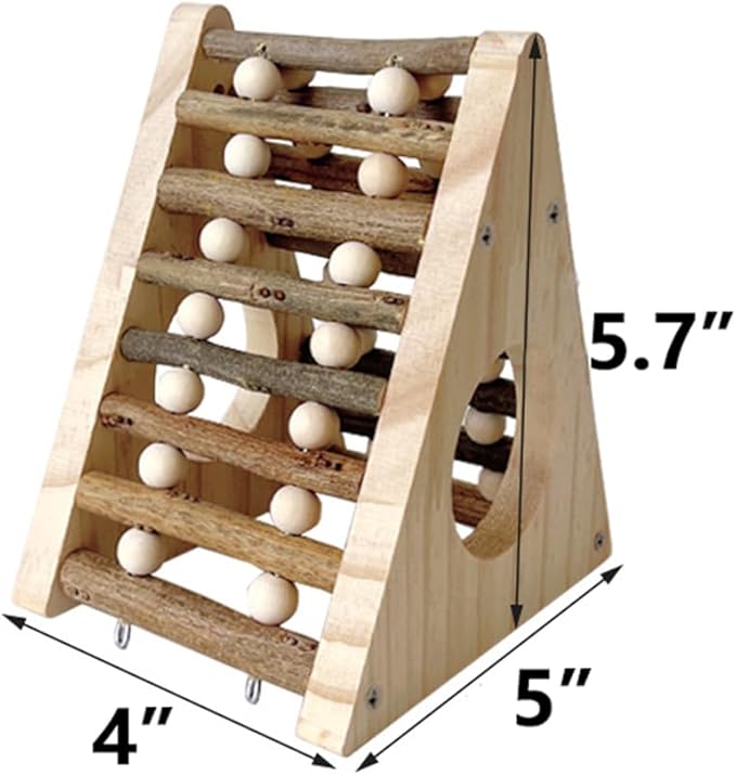 Hamster Playground Bridge Hideout, Small Rodent Habitats House Bed Hut, Cage Accessories for Gerbils Rat Mice