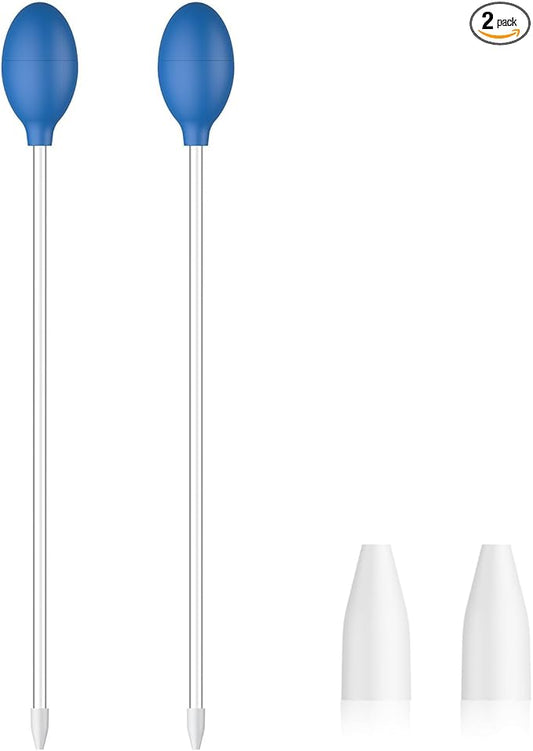 Pawfly 13.7 Pawfly 2 Pcs Aquarium Coral Feeder Manual Feeding Tube Coral Food Feeder Fish Excreta Cleaner Long Acrylic Syringe for Marine Fish Shrimp Aquatic Plants
