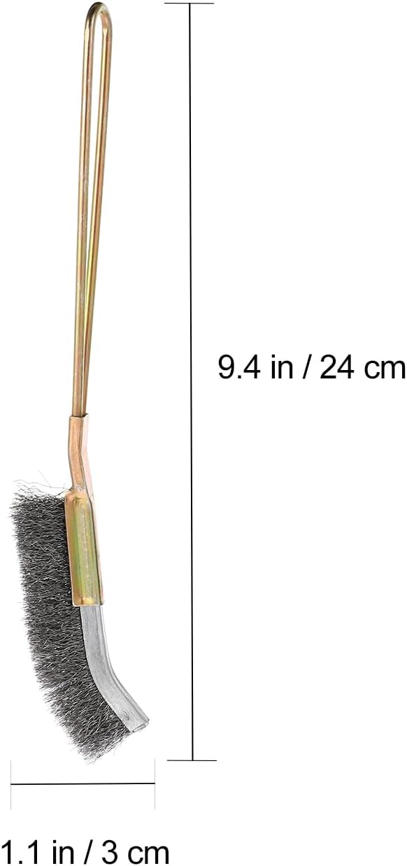 Angoily Bird Cage Cleaning Brush 2-Pack Long Handle Wire Bristle Cage Brush for Pet Supplies Easy Stubborn Stain Removal and Daily Grooming