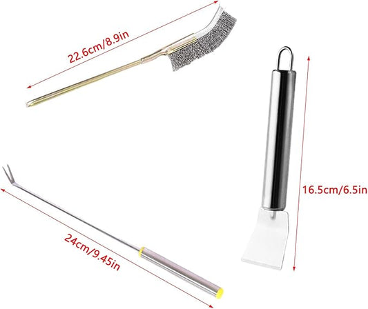 3 Pack Bird Droppings Cleaning Brush Kit Bird Cage Cleaning Tool Set Heavy Duty Bird Droppings Scraper Fork Bird Poop Remover for Parakeet Cage Budgie African Grey Conure Shanghai Parrot Cages