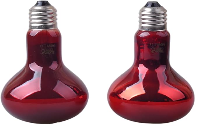 LUCKY HERP Reptile Infrared Basking Bulb,Terrarium Lighting Lamp,2-Pack (100, Watts)