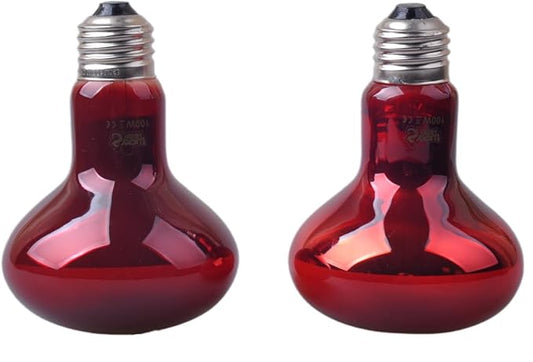 LUCKY HERP Reptile Infrared Basking Bulb,Terrarium Lighting Lamp,2-Pack (100, Watts)