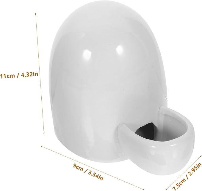 Milisten Ceramic Water Dispenser for Small Pets 3.54X4.33X2.95 Inch Self-Dispensing Pet Water Bowl Automatic Feeder for Hamsters Rabbits Ferrets