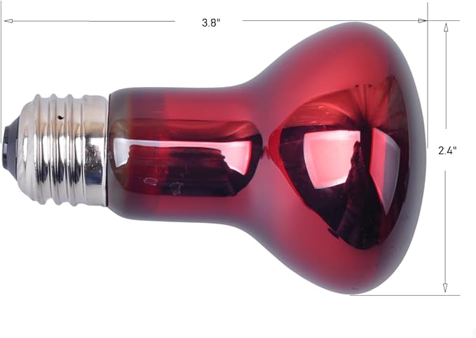 LUCKY HERP Reptile Infrared Basking Bulb,Terrarium Lighting Lamp,2-Pack (50, Watts)