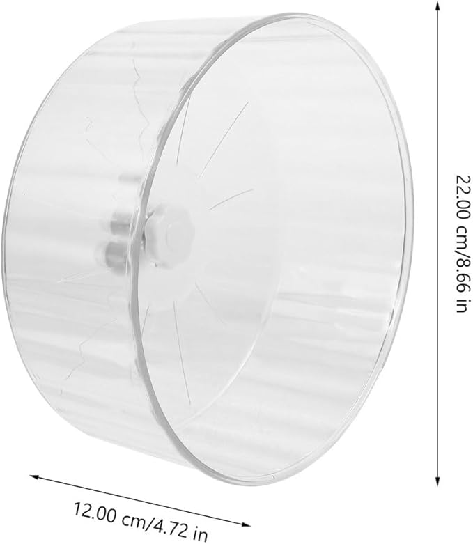 Toddmomy Silent Hamster Running Wheel Large 12-Inch Exercise Wheel for Hamsters Chinchillas Gerbils Sturdy Crystal Design Dual Bearings for Smooth Operation