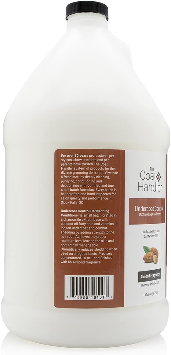 The Coat Handler Undercoat Control Deshedding Conditioner, 1 Gallon - Combats and Reduces Shedding, Undercoat Removal, Omega 3 & 6 Rich, Vitamin E Strengthens Hair Follicles, All-Natural Ingredients