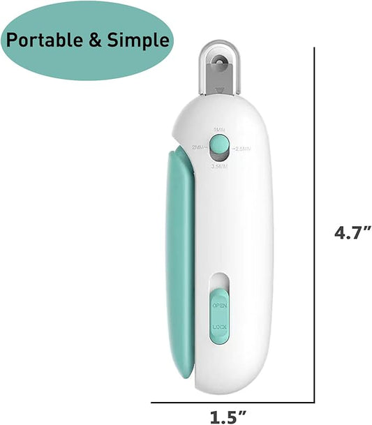Cat Nail Clipper | Cat Nail Trimmer with Clipping Debris Storage, Adjustable Sizes, Hidden Nail File, Round Hole Blade for Injury-Free Grooming Tool for Pets