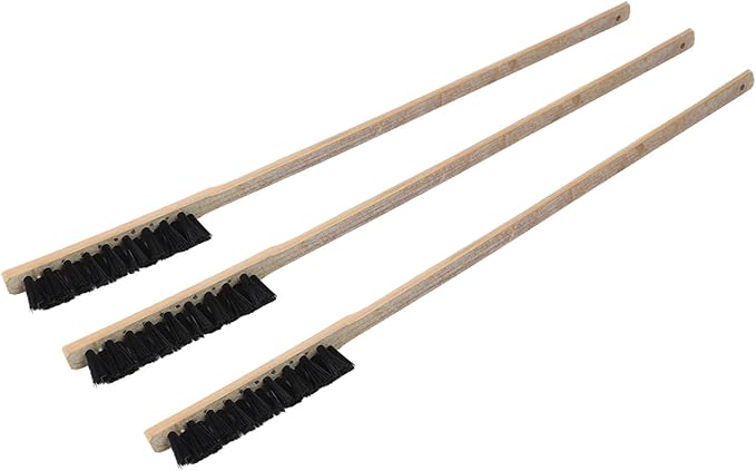 3pcs Bird Cage Cleaner Brush, Wooden Birdcage Brush, Long Handle Bird Cage Brushs Suitable for Routine Maintenance of Various Sized Cage Bodies