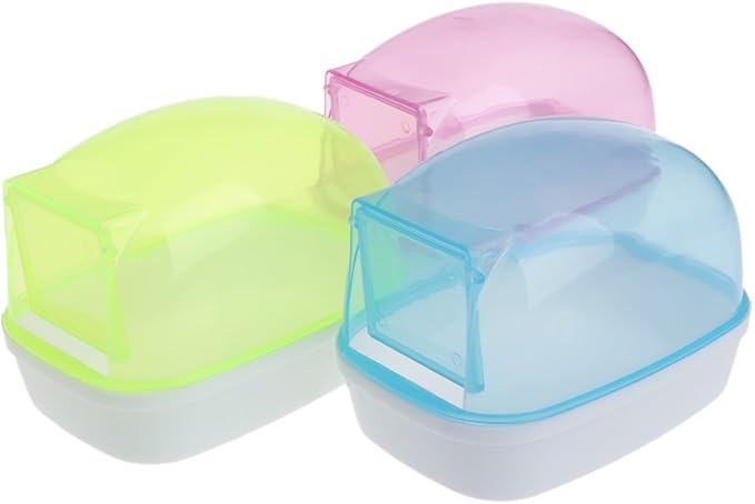 Hamster Sand Bath Critters Shower Toilet Bed Sand Container Bathtub for Small Mice Hedgehog Squirrel Hamster Guinea Pig
