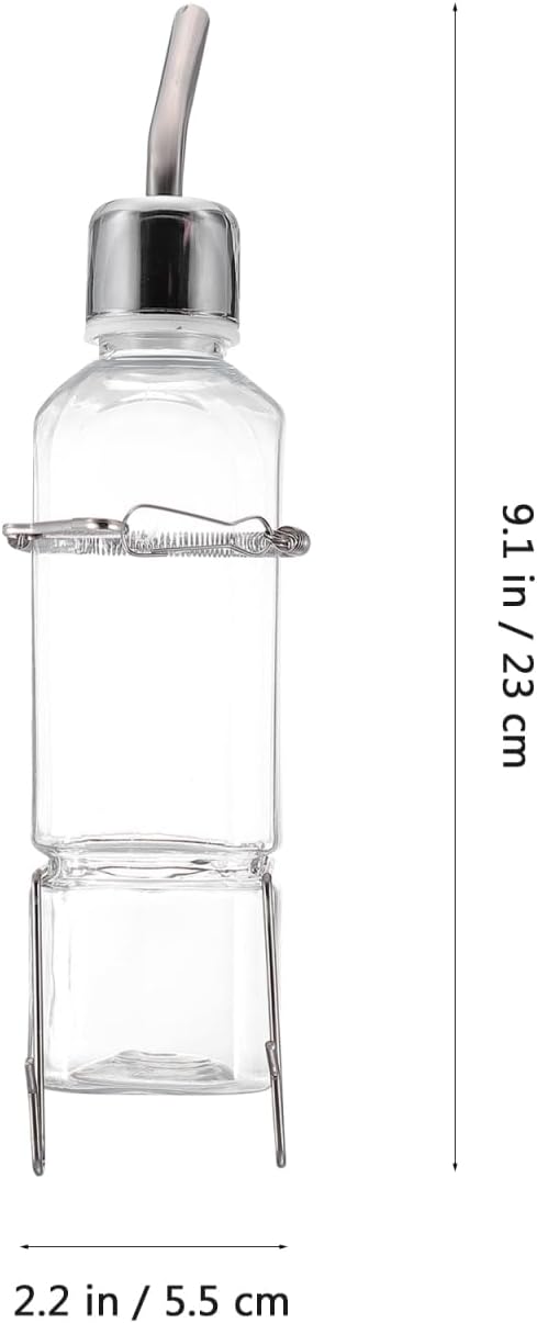 UPKOCH 2 Pack 350ml Small Animal Water Bottle, No Drip Pet Dispenser for Guinea Pig Rabbit Hamster Bunny, Hanging Cage Feeder with Stainless Steel Nozzle