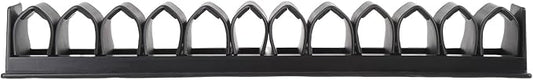 Horse Whip Crop Holder Rack, Premium ABS Horse Whip Crop Holder, Holds Up to 12 Whips, Neatly Stored for Quick Access, Wall Mounted Bracket Hanger Organizer, Black