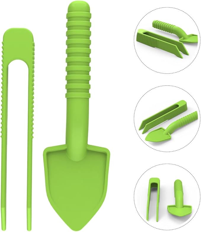 Toyvian 5pcs Reptile Cleaning Set Clamp Tweezers and Sand Scooper for Terrarium Maintenance, Long Handle Feeding Tools for Gecko, Lizard, Turtle, and Small Pets