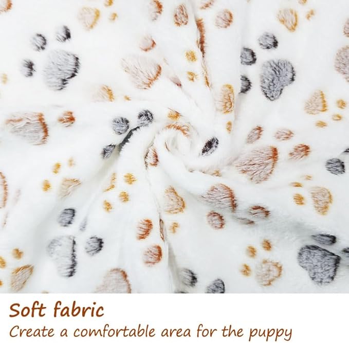 1 Pack 3 Blankets Fluffy Premium Fleece Soft Pet Blanket Flannel Throw for Cat Dog Puppy (Large 41x31'', Dot-White/Pink/Blue)