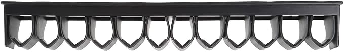 Horse Whip Crop Holder Rack, 12.2in Wall Mounted Whip and Crop Holder for Horses, Holds Up to 12, Stables Storage Organizer