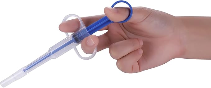 Ibluelover 2 Pcs Cat Dog Pill Shooter Pet Pill Water Feeder 2 Silicone Tips Syringes Puppy Tablet Feeding Dispenser Animals Feeding Tool Accessories for Cats Dogs Hamsters