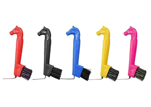 Horse Head HOOF PICKS WITH BRUSH (Pink)