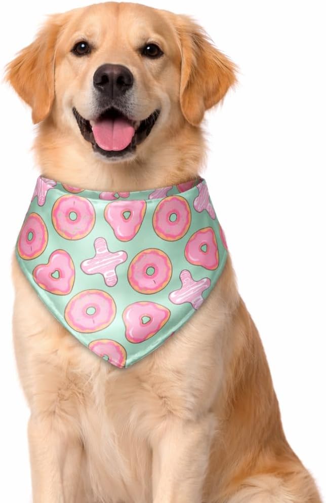 Luxury Satin Dog Bandana – Slip-On Collar Style, Premium Pet Scarf for Medium, Large & XL Dogs – Special Occasion Accessory (Collar Not Included) (Medium - Extra Large, XOXO)