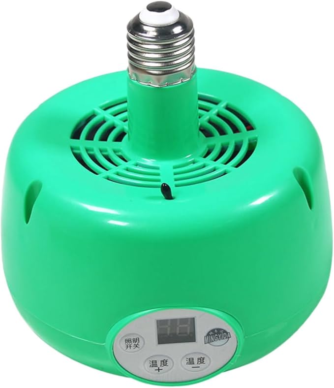 1pc Heating Lamp for Chickens Temperature Heater Fan with Heat Emitter Durable Breeding Light for Reptiles and Birds Flame-Retardant Design Led Warm Lighting