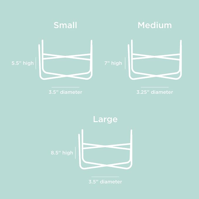 Waggo Simple Solid Dog Bowl and Dog Bowl Stand - Single Iron Stand with Single Ceramic Feeder or Water Bowl (Matte Buttercream, Large)