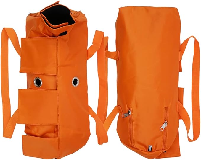 Cat’s Restraint Bag for Claw Care Nail Trimming Anti-Scratching Grooming Bag for Cats Medical Examination(Orange-m)