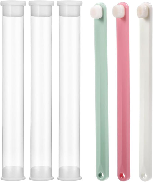 Pet Oral Cleaning Toothbrush Set - Soft Bristle Toothbrushes for Cats Dogs and Rabbits - Care for Sensitive Teeth - 3 Pack