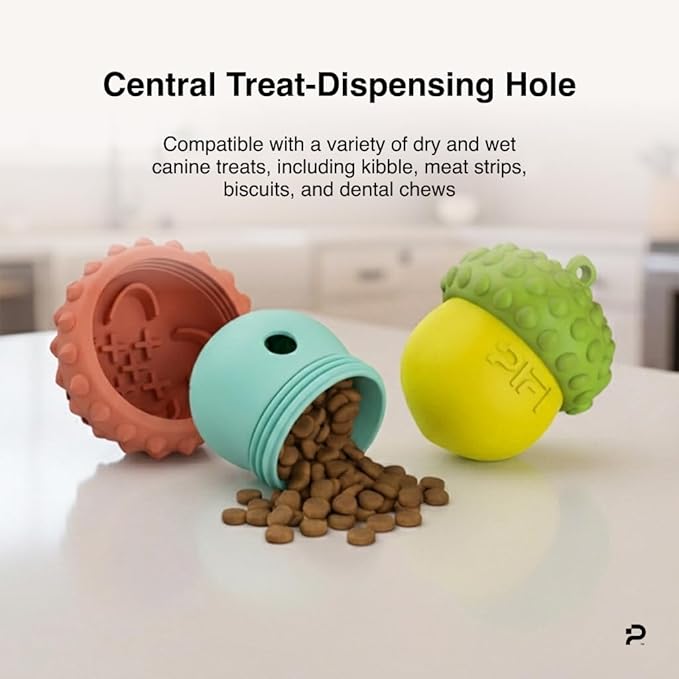 PiFi Interactive Dog Toys for Small Dogs, Treat Dispensing Dog Toy for Wet, Dry & Frozen Treats, Slow Feeder & BPA-Free Enrichment Toy, Twist-Apart Easy-Clean Design