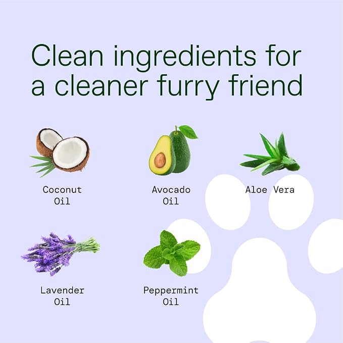 ALŌH Hypoallergenic | All-Natural | Multi-Purpose Pet Wipes. Lavender + Wild Mint 3 Pack of 50ct Wipes (150 Wipes)