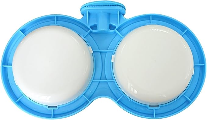 Pet Durable Bowl Cage Bowl, Pet Food Water Removable Bowls with Bolt Holder Hanging Cage Coop Cup Non-Skid Feeder Set Double Diners Portable for Feeding Dogs Cats Birds (Blue)