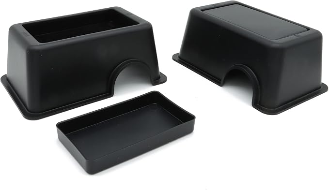Reptile Hide Box Snake Hide Feel Secure and Safe, Gecko Hide (Black, Small 2 Pcs)