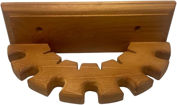 Intrepid International Wall Mount Wooden Whip Holder - Rustic Equestrian Whip Organization for Neat Tack Rooms - Holds up to Seven Whips, Crops, or Bats