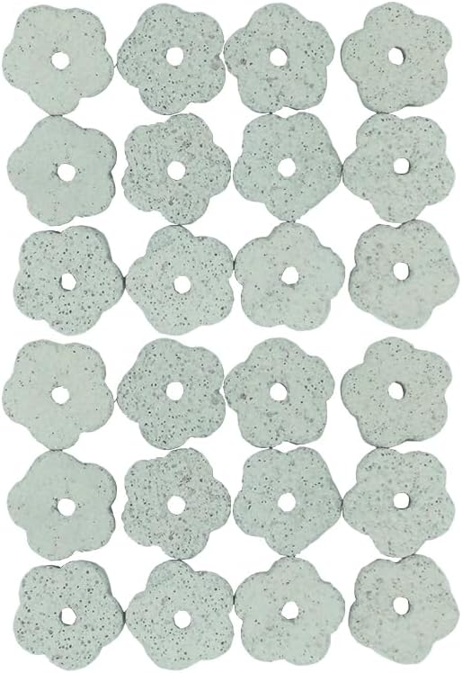 Shelltech Small Animal Lava Bites, Hamster Chew Toys Chew Treats Teeth Grinding Block for Hamster Chinchilla (24 Pieces - Flower)