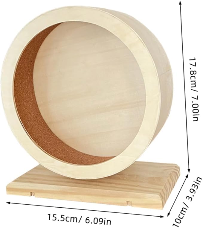 KESYOO Silent Wooden Exercise Wheel Toy for Hamster Hedgehog and Small Pets 12-inch Size for PET Play and Exercise Accessories