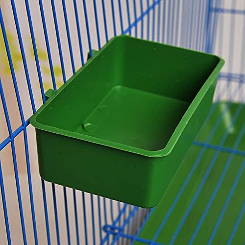 1Pcs Multifunction Creative Parrot Food Tray and Bathtub Animal Cage Standing Wash Shower Box Pet Bird Cleaning Products(Green)