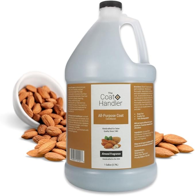 The Coat Handler All-Purpose Coat Dog Conditioner, 1 Gallon - All Natural Ingredients, Handcrafted, Loosens Tangles and Eliminates Static, Aids in DeShedding, Professional Grade Grooming Formula