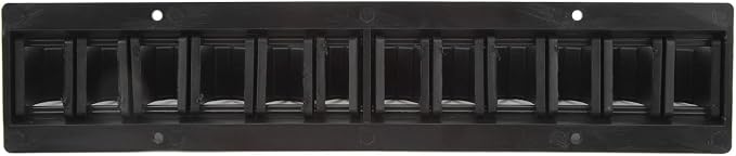 Horse Whip Crop Holder, Plastic Horse Whip Rack, Wall Mounted for Horse Stables, Black, Sturdy and Easy to Install, Holds up to 12 Whips