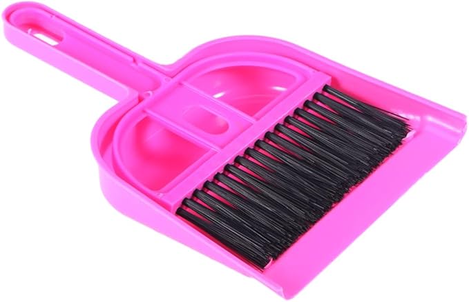 Practical Cleaning Set for Small Pet Cages Broom Dust Pan for Cage Cleaning