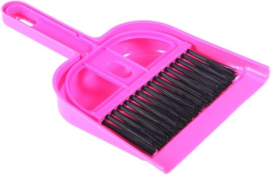 Practical Cleaning Set for Small Pet Cages Broom Dust Pan for Cage Cleaning