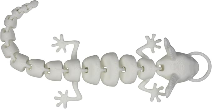 Pineapple Lizard Cat Wand Attachment, Cat Toy Refill for Interactive Wand Teasers, Indoor Kitten and Cat Toys 3D Printed (White)